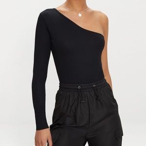 Asymmetric thong bodysuit